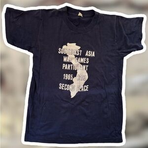 Vintage T-shirt 1973 war games .